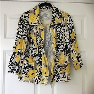Floral and Leopard short light jacket